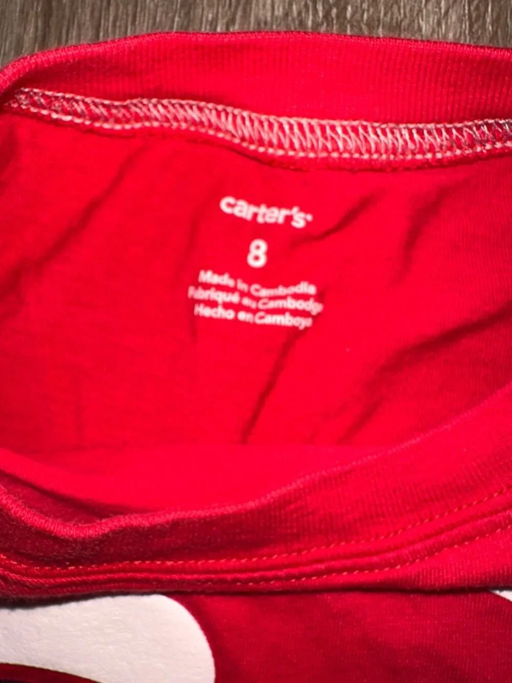 Carters Santa Christmas shirt boys size 8